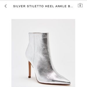 Zara Silver High Ankle Boots